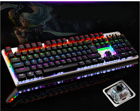 LED Backlit Luminous Anti-Ghosting Metal Wired Gaming Keyboard