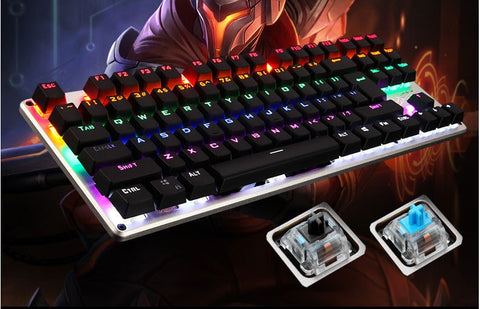 LED Backlit Luminous Anti-Ghosting Metal Wired Gaming Keyboard