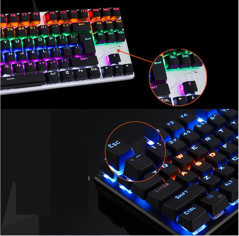 LED Backlit Luminous Anti-Ghosting Metal Wired Gaming Keyboard