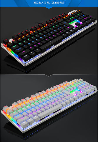 LED Backlit Luminous Anti-Ghosting Metal Wired Gaming Keyboard