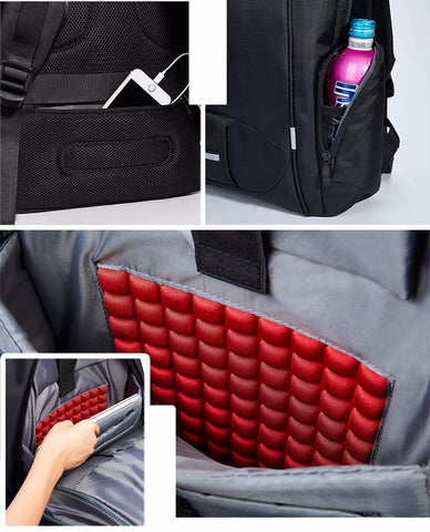 17" Waterproof USB Charging Laptop Backpack