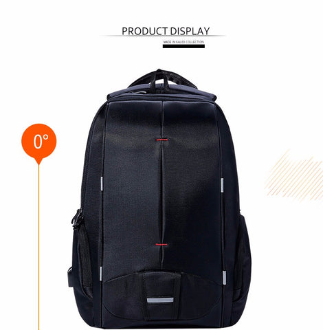 17" Waterproof USB Charging Laptop Backpack