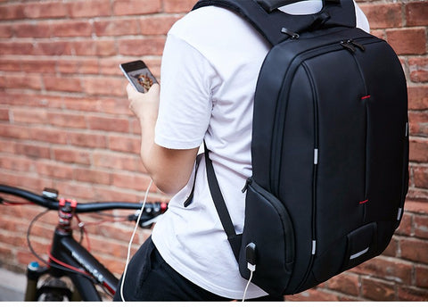 17" Waterproof USB Charging Laptop Backpack