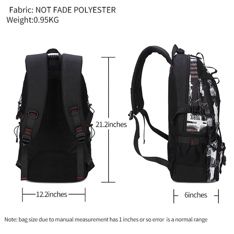 Extra large USB Travel Waterproof 14-17 inch Backpack
