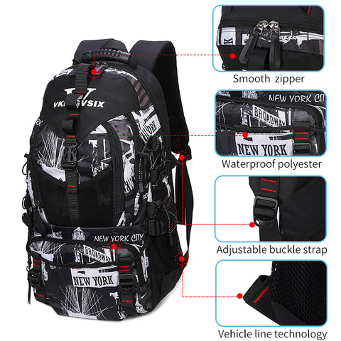 Extra large USB Travel Waterproof 14-17 inch Backpack