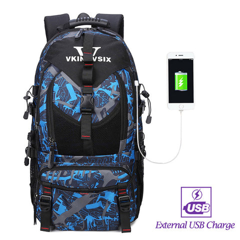 Extra large USB Travel Waterproof 14-17 inch Backpack