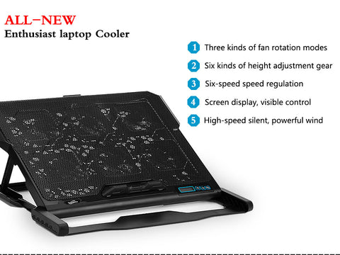 2 USB Ports and Six Cooling Fan for 14.6"-16" Laptop