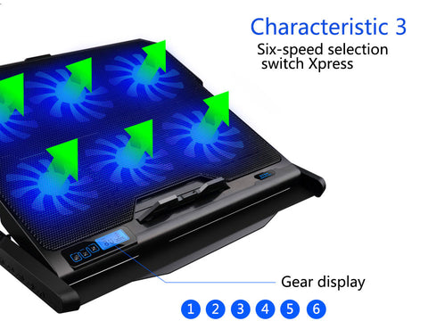 2 USB Ports and Six Cooling Fan for 14.6"-16" Laptop