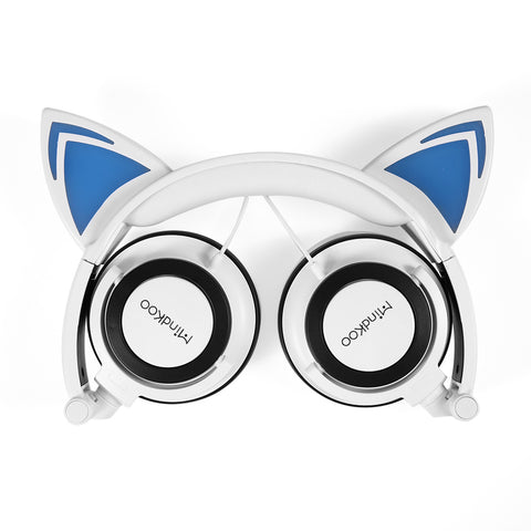 Foldable Flashing Glowing Cat Headphone w/ LED Light