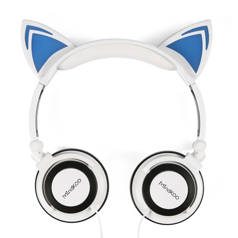 Foldable Flashing Glowing Cat Headphone w/ LED Light