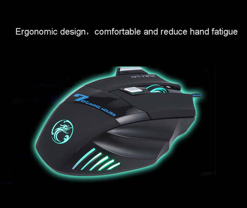 USB Wired LED Breathing Backlight Pro Gaming Keyboard Mouse Combo