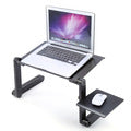 Black Foldable Adjustable Laptop Table Stand w/ Tray