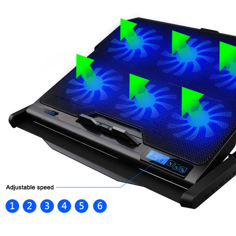 2 USB Ports and Six Cooling Fan for 14.6"-16" Laptop