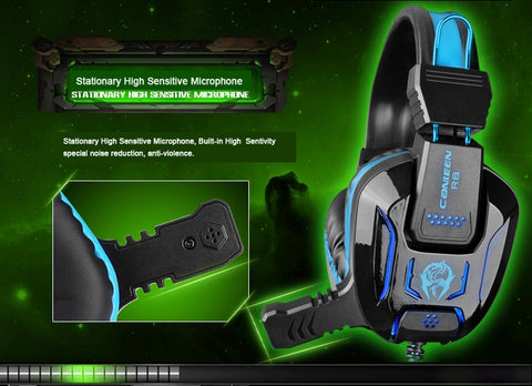 Heavy Bass LED Light Gaming Headphone w/ Mouse