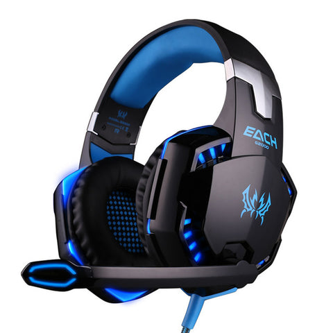 Stereo Gaming Headphones with Mic LED Light