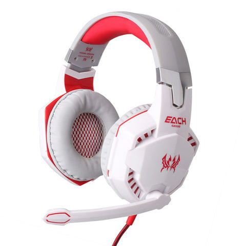 Stereo Gaming Headphones with Mic LED Light